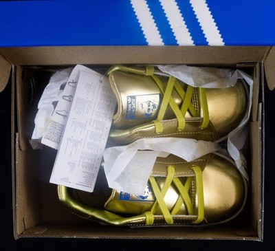 Adidas Stan Smith I Originals GOLD Kleinkind Turnschuhe Größe UK 6K Karton neu mit Etikett Geschenk CDN