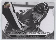2024 Upper Deck Series 1 UD Canvas Young Guns Black & White Logan Stankoven 3pc