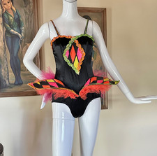 Vintage 1950s Harlequin Ballet Tutu Hat Costume Burlesque Dance Showgirl XXS