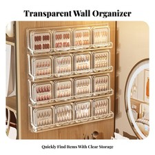 Aufklebbare Nagel Display Box Fach Aufbewahrung Kosmetik Behälter für