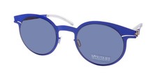 NEW MYKITA MARLENE SUNGLASSES FULL-RIM GERMANY 138 ROUND BLUE METAL  PLASTIC