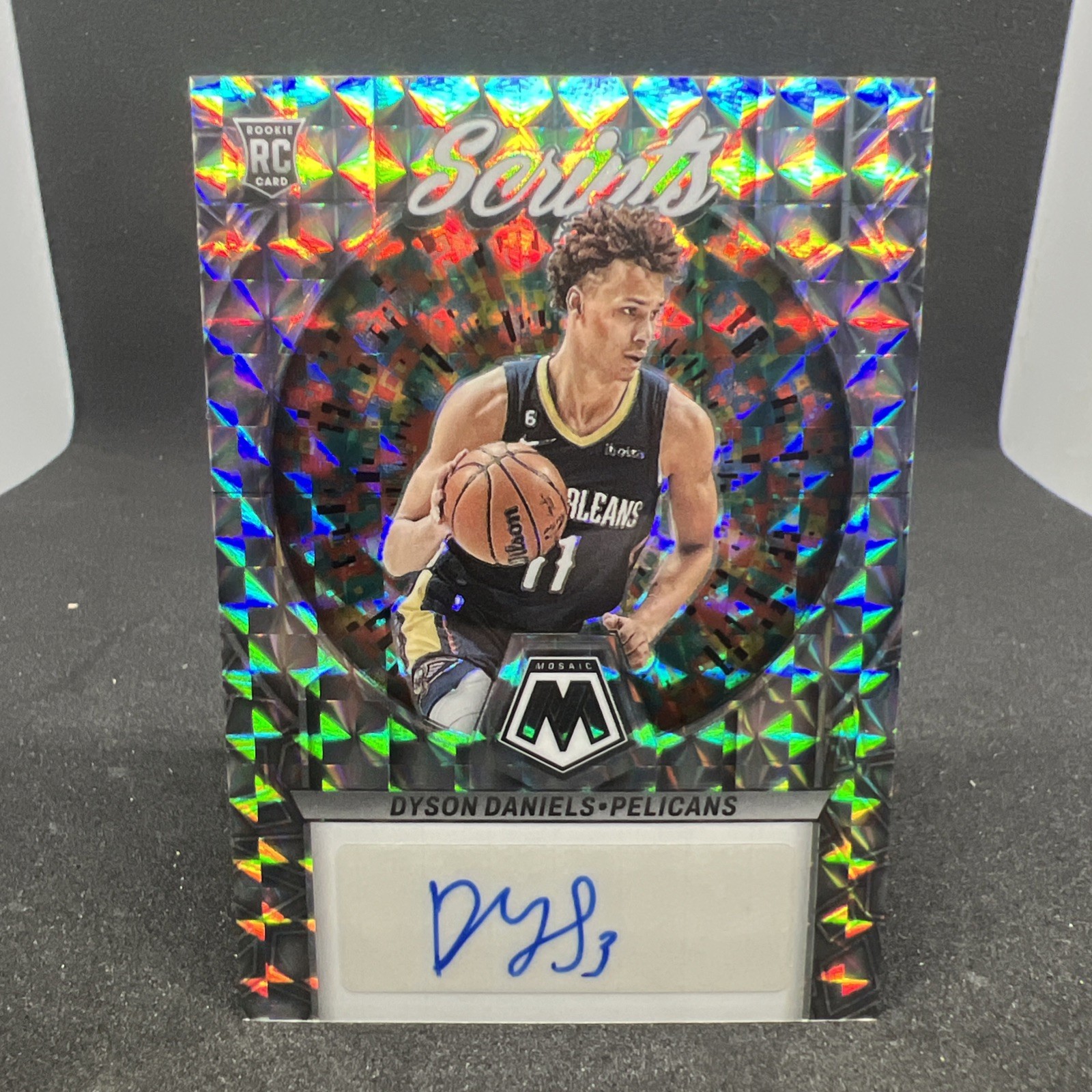 2022-23 Panini Mosaic Dyson Daniels #RS-DAN Mosaic Scripts Autograph Rookie RC