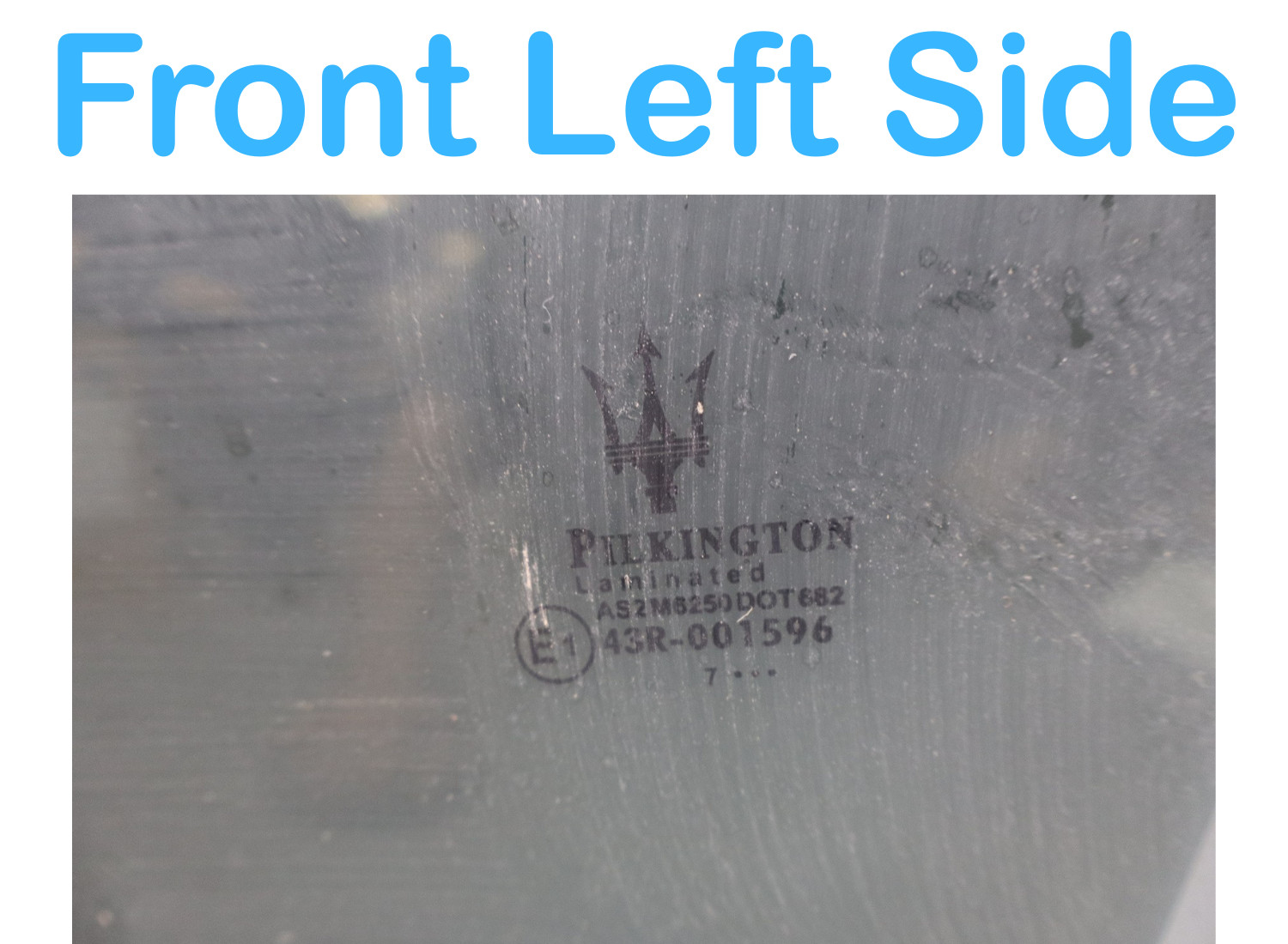 03-12 Maserati Quattroporte M139 Front Left Side Door Window Glass 43R001596 Oem