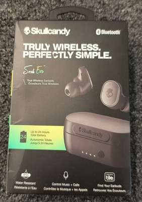 Skullcandy SESH EVO True Wireless Bluetooth Earbuds Black - New , A2