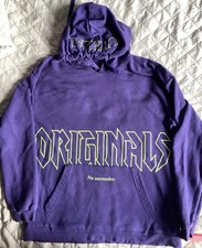 JACK  JONES ORIGINALS, Purple Pullover Hoodie Graphic Designs, Mens Large
