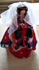 Native American Bridal Corn Husk Doll 12" Tall in Ceremonial Dress with Braids — photo 3