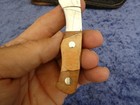 CUSTOM MADE WAYNE HENSLEY FIXED BLADE KNIFE W/ SPALTED MAPLE SCALES & SHEATH — photo 4