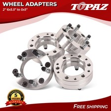 4pcs 2 6x5.5 To 5x5 Wheel Adapters For Chevy Silverado 1500 Suburban Tahoe Gmc