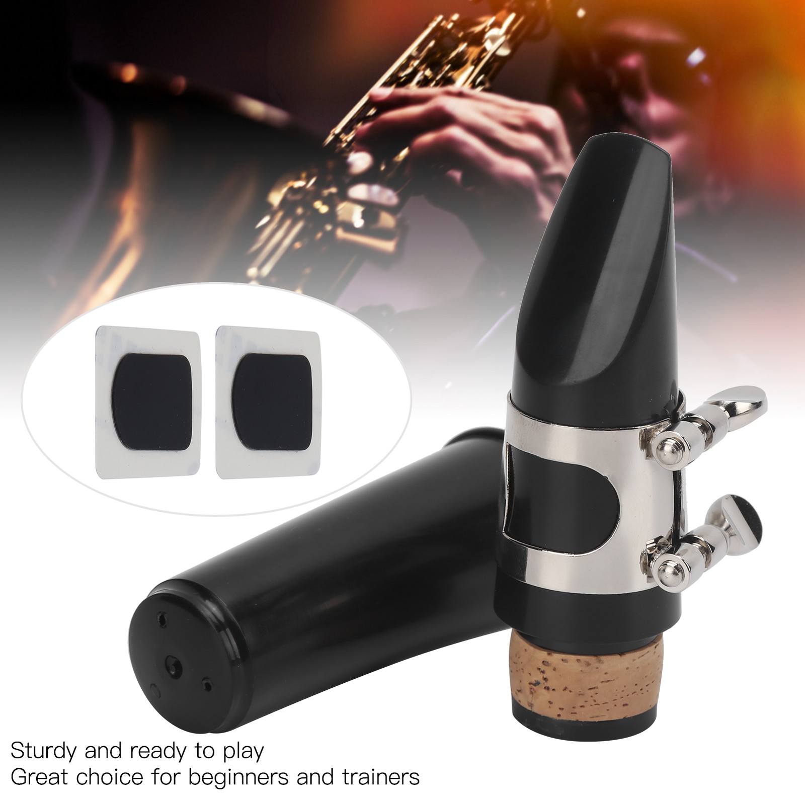 Clarinet Mouthpiece Kit ABS Ligature Cushions Reed Cap Musical Instrument Access