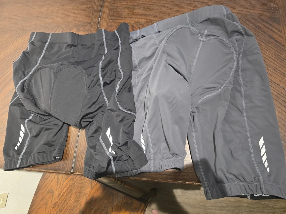 2 Baleaf Cycling Shorts Mens L Gray And Black Padded Biking Stretch - Image 2 of 4