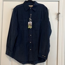 NWT Men  s Size Large Backpacker Navy Corduroy Long Sleeve Button Front Shirt
