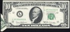 BUTTERFLY FOLD ERROR 1969 B $10 Ten Dollar San Francisco FRN Note Fr#2020L — photo 1