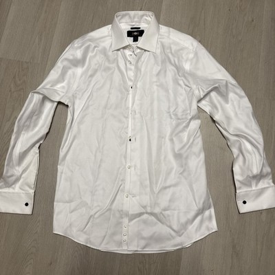 Size 15 1/2 32/33 joseph abboud white cuff link shirt New Without Tags