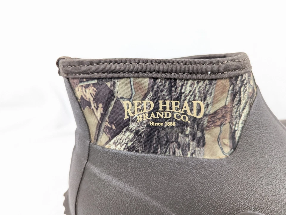 Botas de lluvia pelirrojas para hombre camufladas de goma Realtree al tobillo sin cordones talla 12 Foto 3 de 4