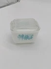 Vintage Pyrex 501  1.5 CUP AMISH BUTTERPRINT Refrigerator Dish and Lid MINT