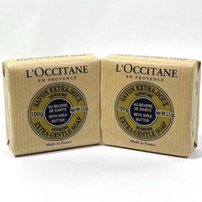 2 L'Occitane En Provence Shea Verbena Extra Gentle Vegetable Soap 3.5oz 100g NEW