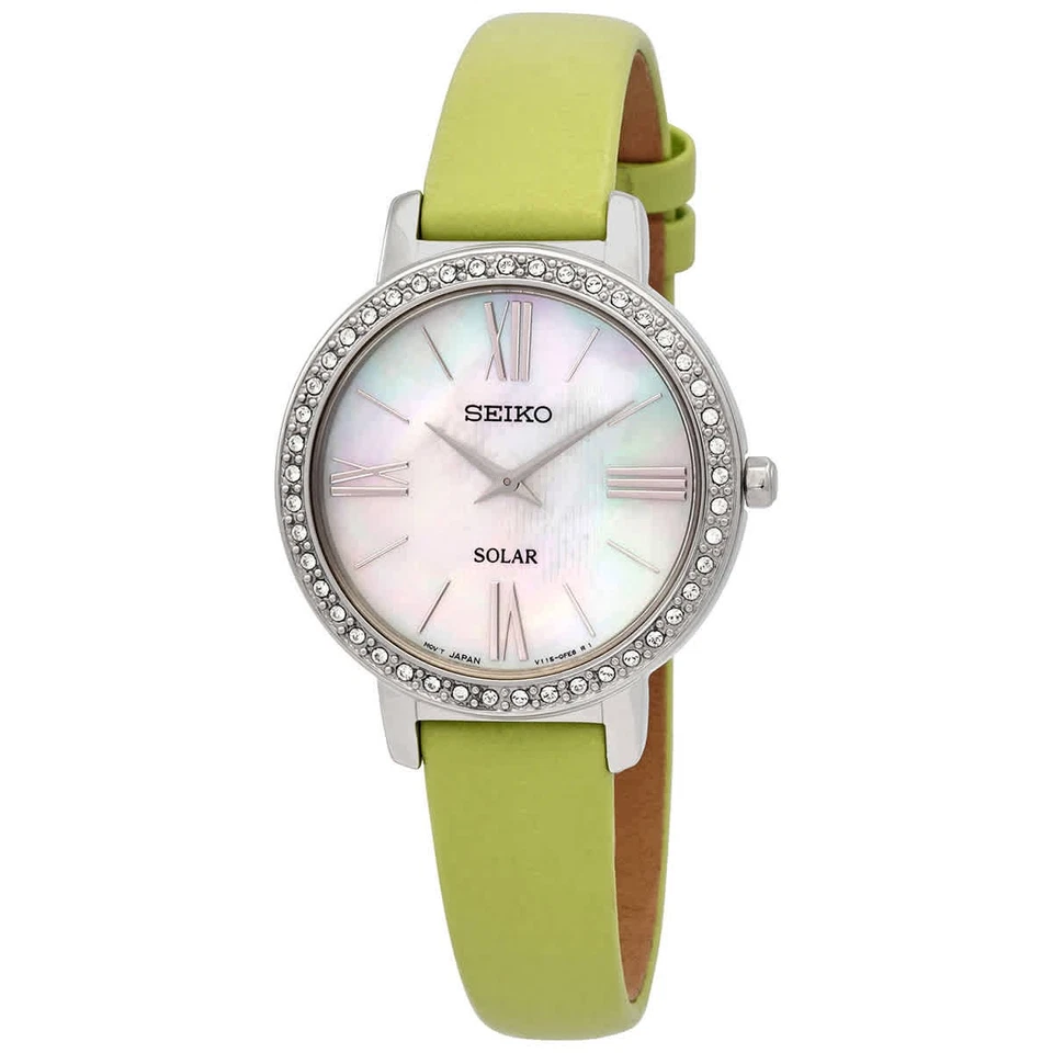 Seiko Solar MOP Dial Ladies Watch SUP463