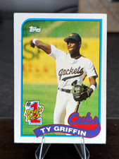 Topps 1989 Topps Ty Griffin #713 Rookie #1 Draft Pick Baseball Card Base. rookie card picture