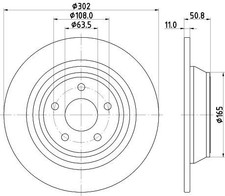 2 dischi freno solidi posteriori Mintex per Ford Australia Lincoln Mkz Mondeo