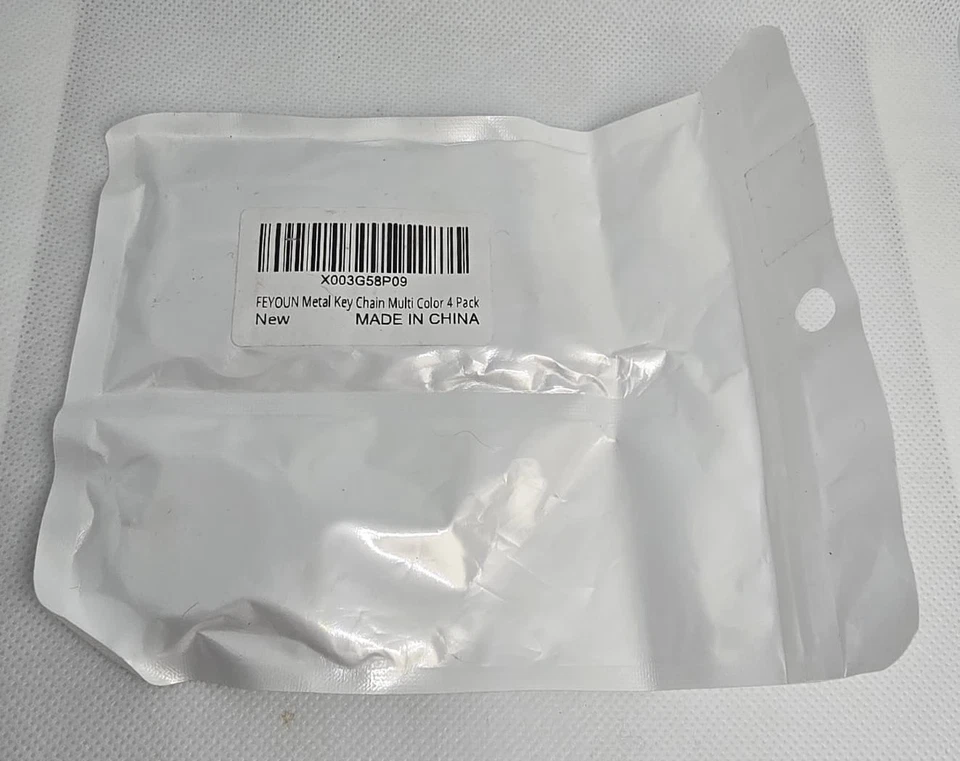 New Feyoun Metal Key Chain Multi Color 4 Pack Keyring Keychain Key Holder Assort - Image 2 of 2