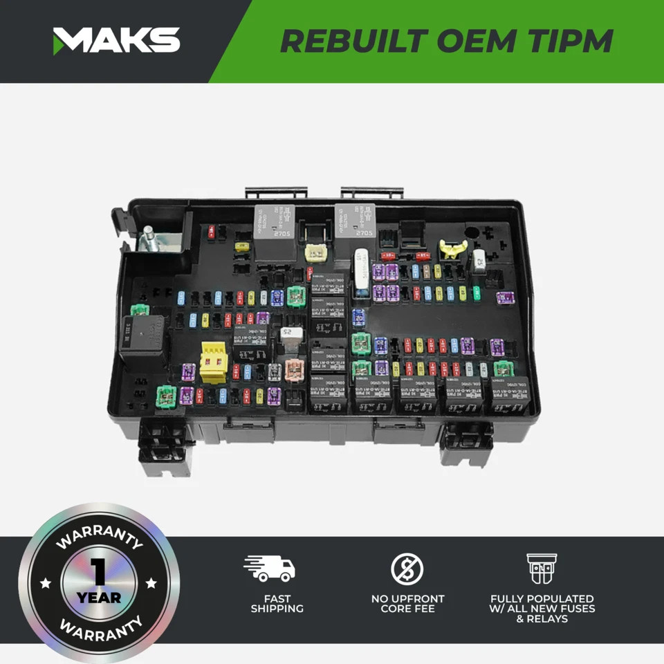 RAM 1500 2015 OEM reconstruida PDC/TIPM caja de fusibles 68243258AB Foto 2 de 4