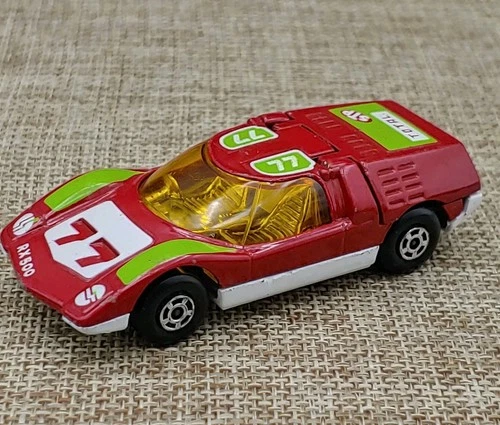 Matchbox Superfast no 66 Mazda RX500 red amber windows white base England Lesney