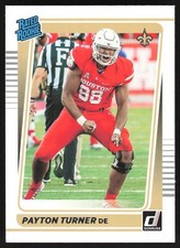 2021 Panini Donruss Rated Rookie Payton Turner RC #342 New Orleans Saints