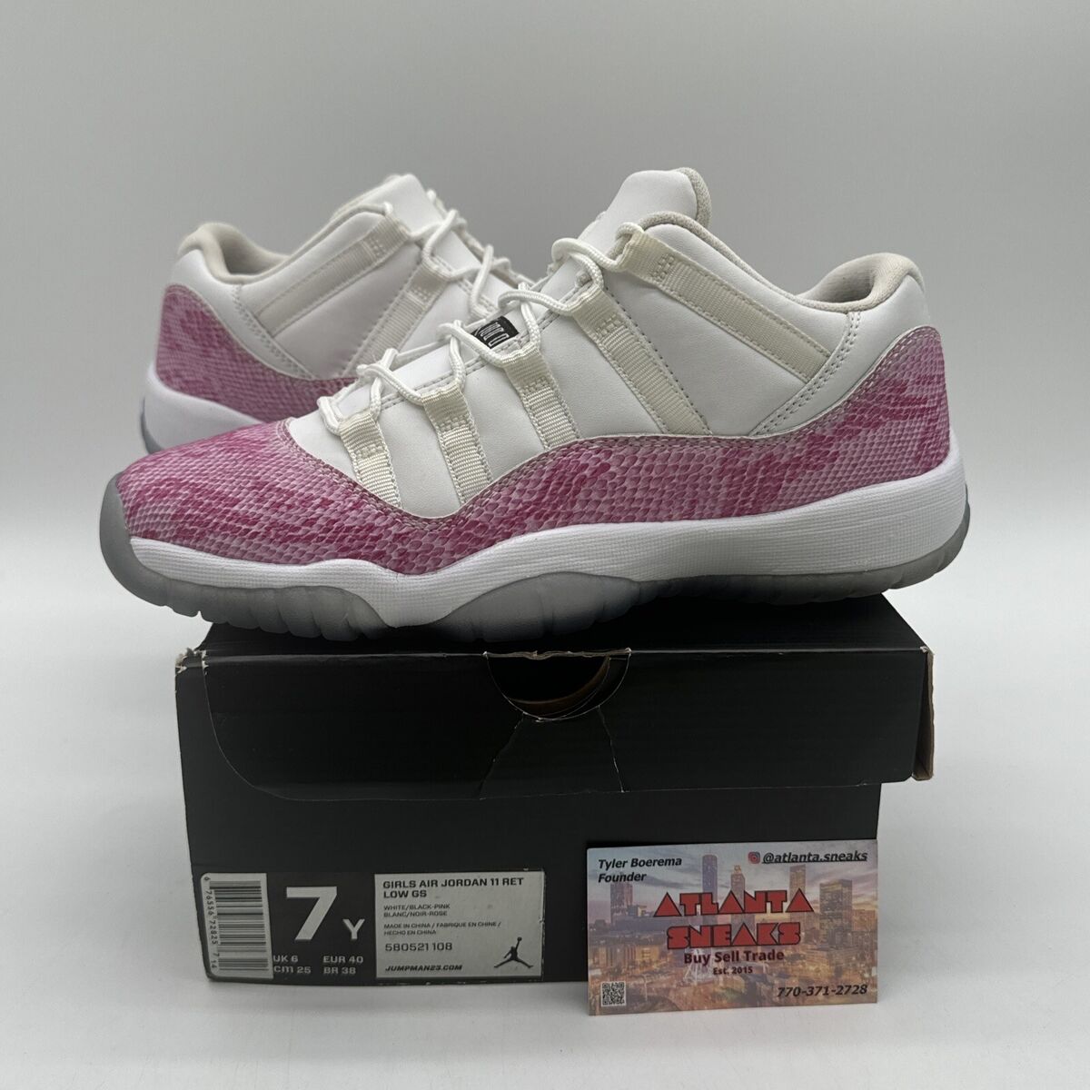 Size 7 2013 Air Jordan 11 Retro Low Snakeskin 580521108 ICY Size 7 2013 Air Jordan 11 Retro Low Snakeskin 580521108 ICY