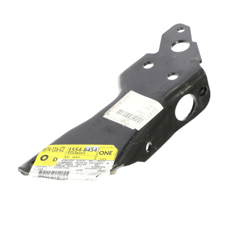 Оригинальный новый кронштейн ударной штанги бампера 88-00 Chevrolet GMC со стороны пассажира 15548454 - Изображение 4 из 4