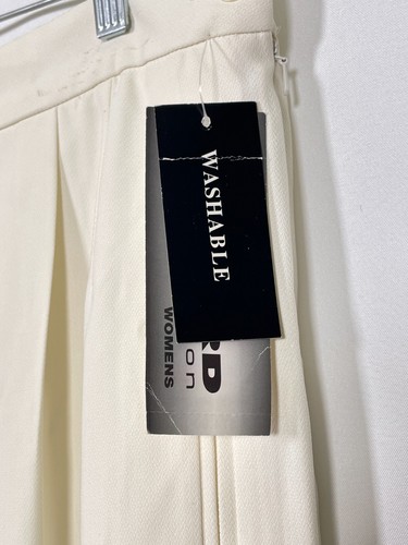 Peter Nygard Spectator Row Wide Leg Crop High Rise Cream Pants Women's 18 NWT - Picture 4 of 12