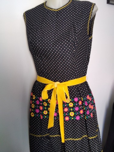 ELEGANCE Sydney 70,S Beautiful Voile Blk/Wte Spot Maxi.AS NEW.Bust92cm.Waist... - Picture 2 of 10