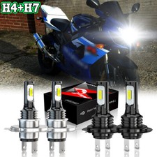 For Suzuki Gsxr 600 750 04-05 H4 H7 Xenon Hid Hyper White Headlight Lights Bulbs