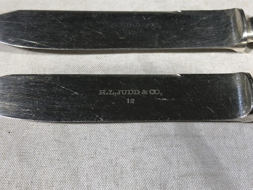 H.L. Judd Co 12 Fruit knife Silver- Plate Set Of 2 - Picture 3 of 9