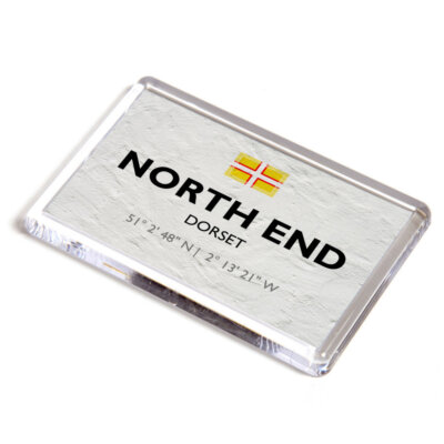 FRIDGE MAGNET - North End, Dorset - Lat/Long ST8427
