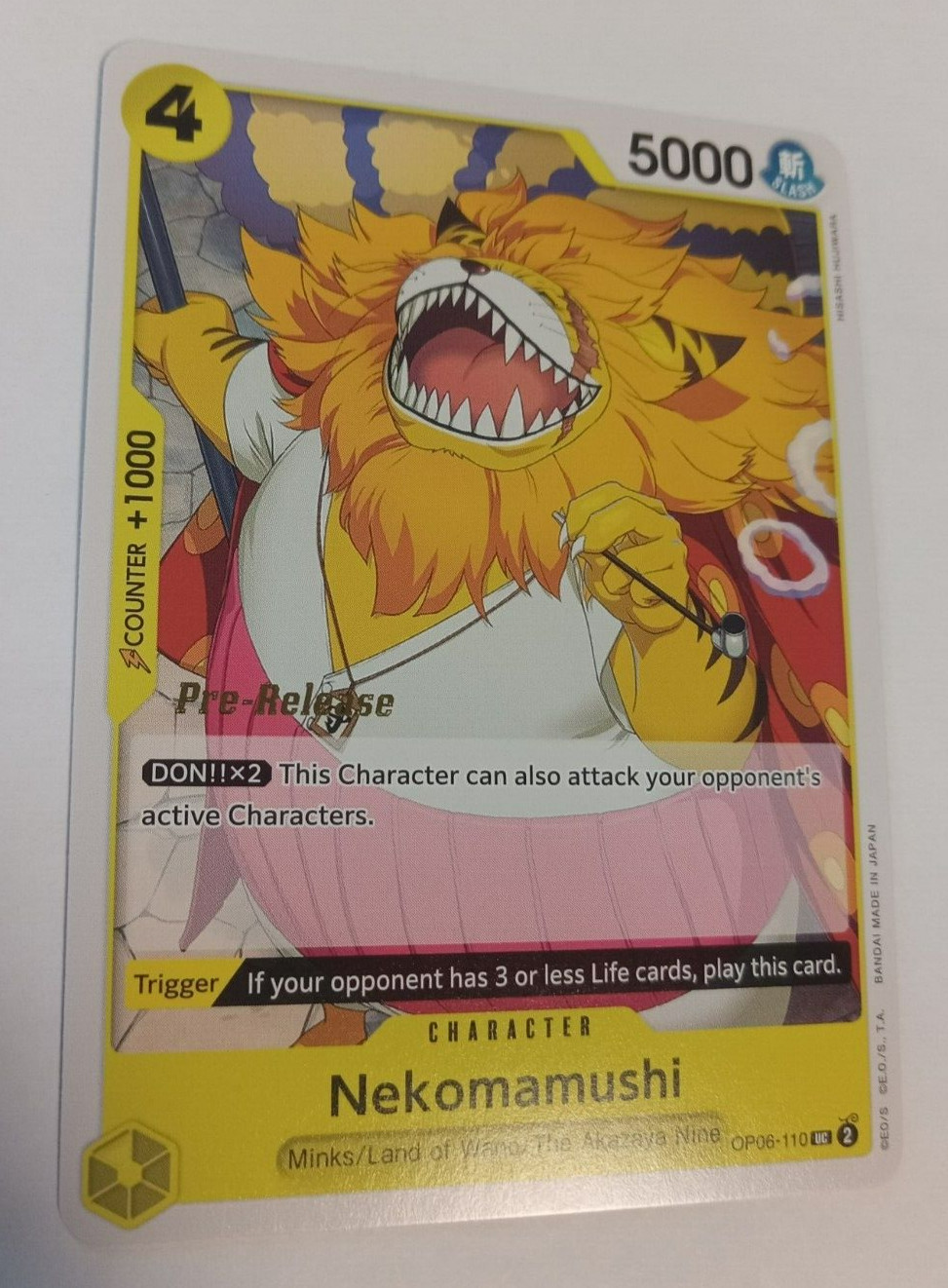 Nekomamushi OP06-110 UC One Piece Card Game English Pre-Release NM