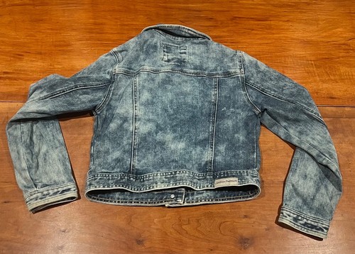 Justice Girls Size 12 Premium Denim Blue Jacket Cropped Button Down Light Wash - Picture 3 of 5