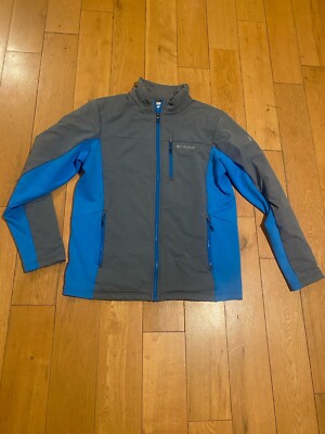 Columbia Titanium Mens Large Jacket Blue Grey Long Sleeve Full Zip Coat