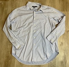 Lauren Ralph Lauren Men's 16.5 34/35 Blue Cotton Button Up Dress Shirt