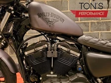 Harley Sportster Coil Key Relocation kit with Cloth Braided Spark plug wires 07+