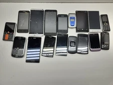 Lot of 17 Mixed Phones & Smartphones– Untested, No Chargers, For Parts or Repair