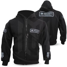 Mens Security Hoodie Doorman Bouncer Guard Security Work Fleece Hoodie M-3XL