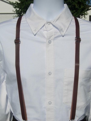 ebay leather suspenders