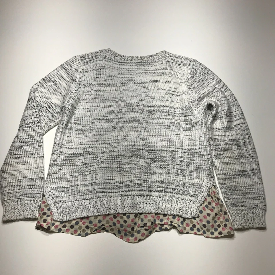 Cárdigan Mystree para mujer talla L pesado gris blanco estampado forro de camisa sintética Foto 2 de 4