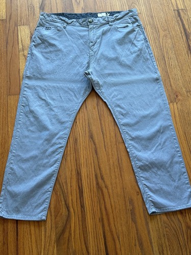 Casual Wear Beige Demin Men's Straight Fit Pants Size 38x32 - Picture 2 of 8