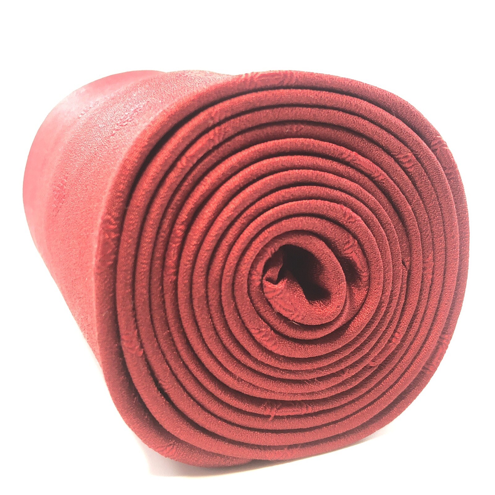 Red Solid Neck Tie Geometric Jacquard Pattern 58.… - image 7