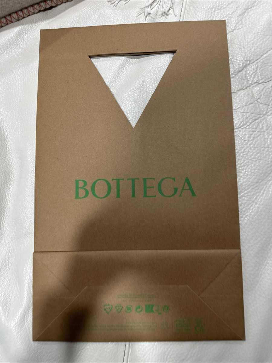 Authentic Bottega Veneta Paper - Natural Shopping Bag 11.75” x