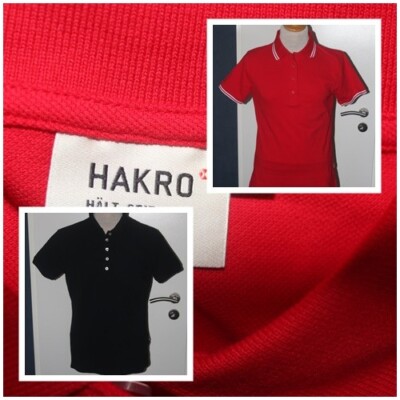 Zwei Polo Shirt 1 gebraucht Schwarz XL Bio HARKO u 1 ROT neu Twin Stripe Damen