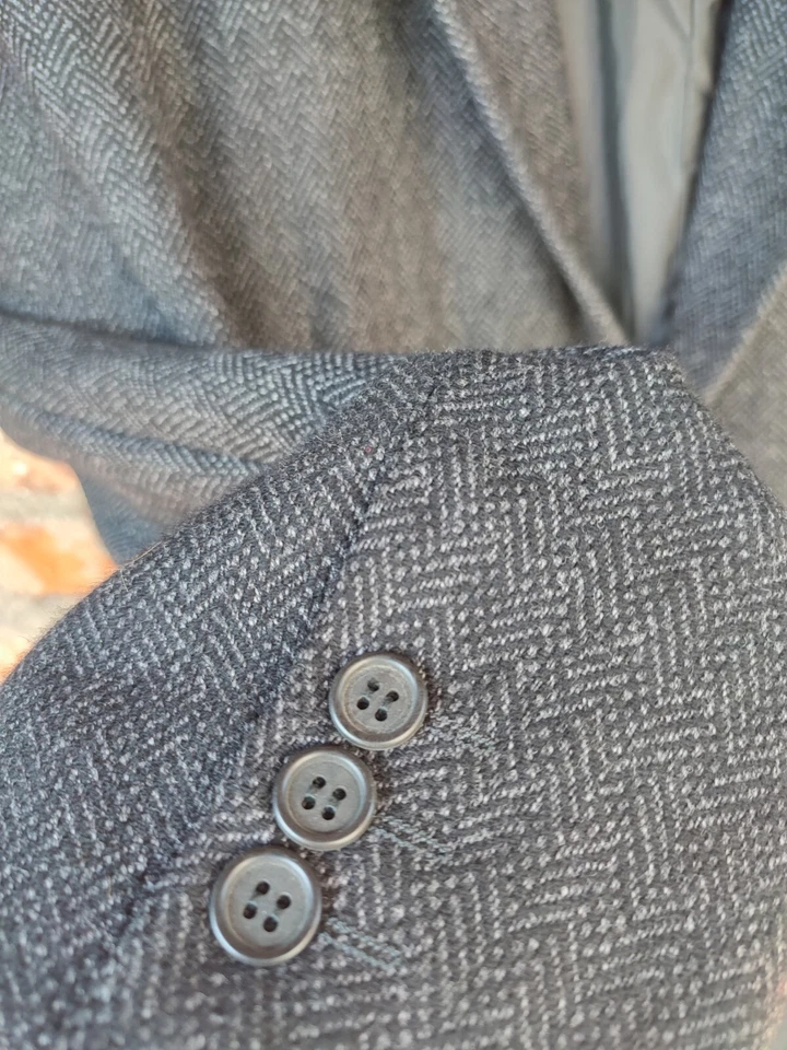 Giorgio Armani a milano borgonuovo 21 Wool Coat Jacket Trench Sz 52 - Image 3 of 4