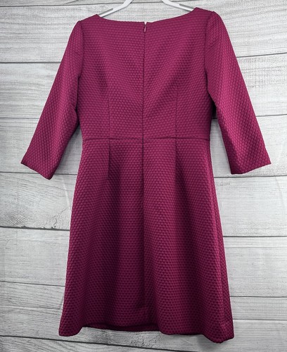 J.CREW $148 Textured Metalasse Lined Boatneck Pink Shift Dress Size 8 Formal - Picture 2 of 9