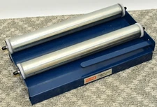 ULINE H-1236 Heat Shrink Film Dispenser - 12" Wide Rolls - Metal Roller Tabletop